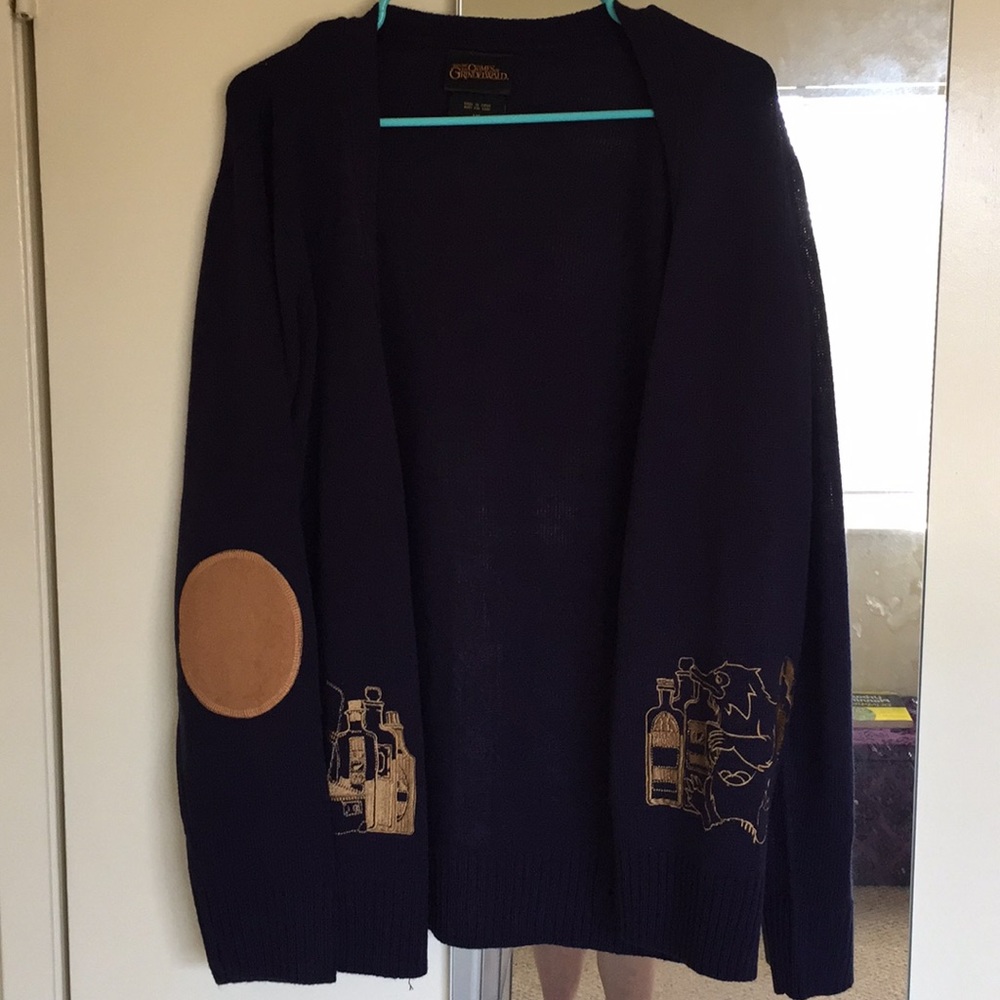 Fantastic beasts navy blue cardigan